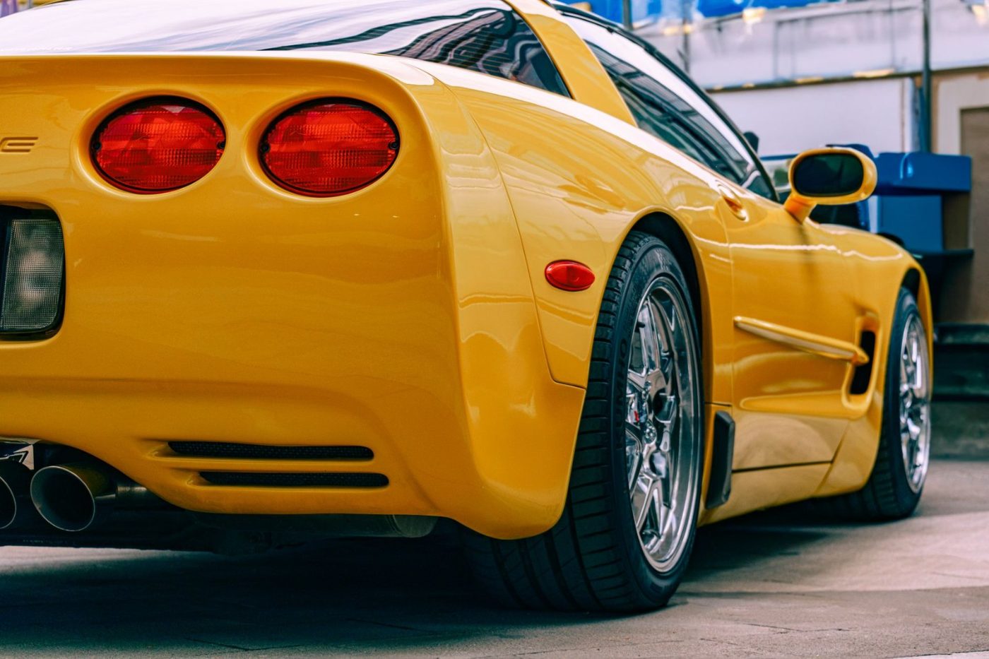 Close up of a Yellow Chevrolet Corvette jigsaw puzzle