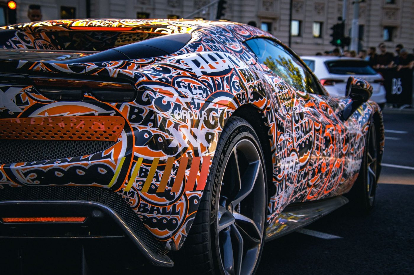 Dynamic Image of a Sports Car with jigsaw puzzle