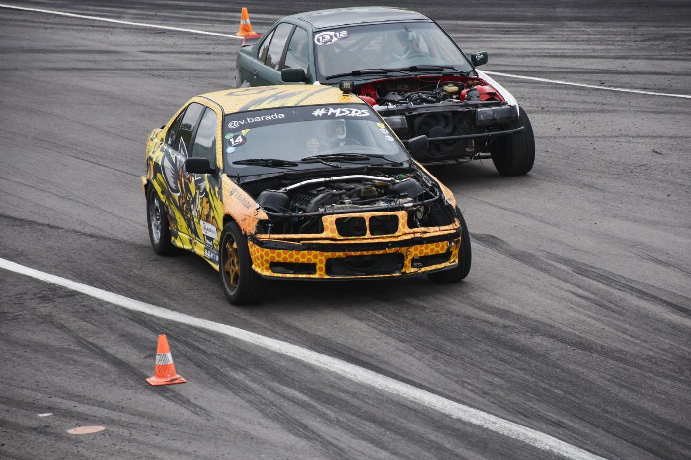 Dynamic Shot of Modified Cars Racing on jigsaw puzzle