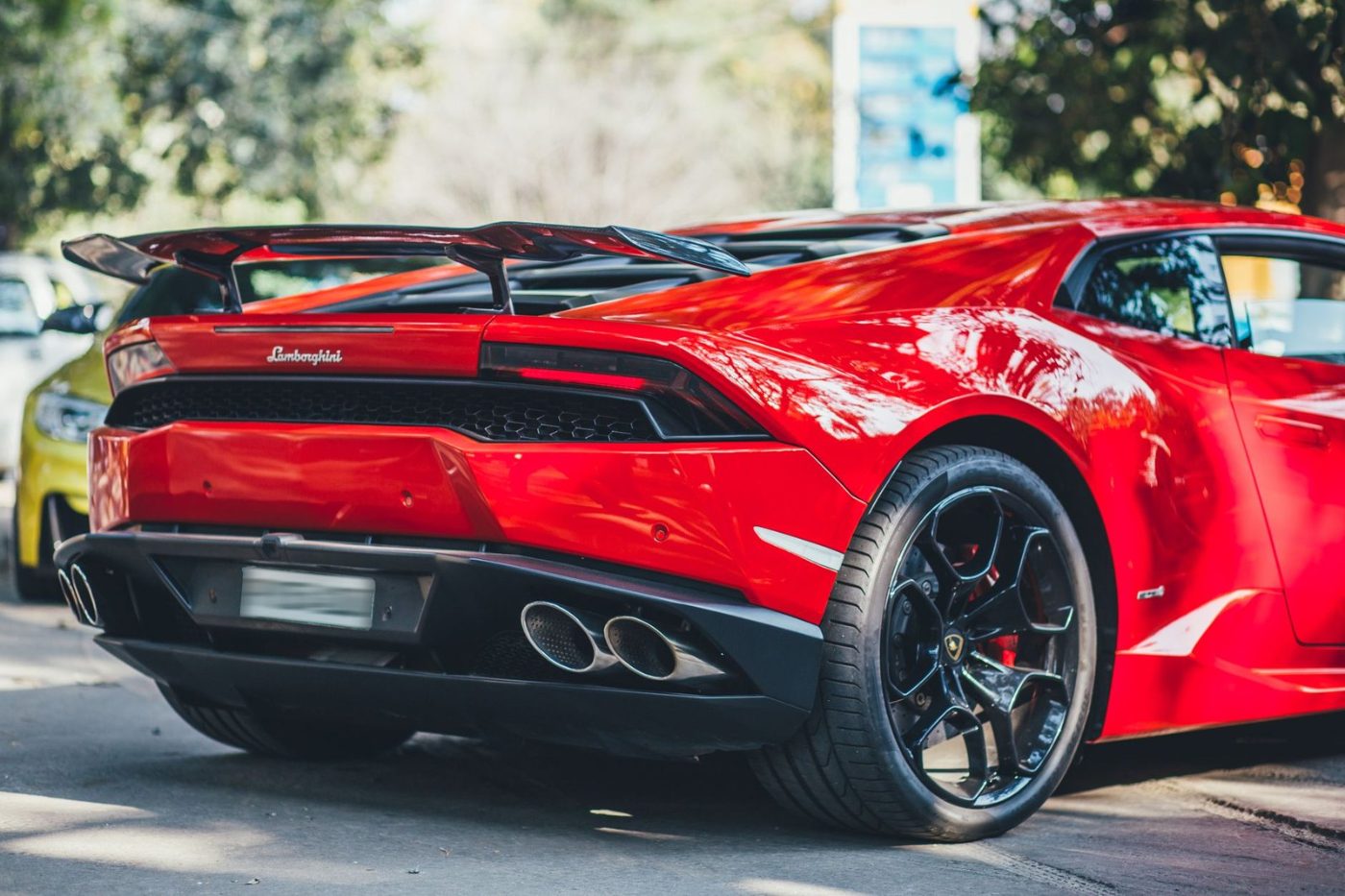 Red Lamborghini Huracan Parked Outdoors in New jigsaw puzzle