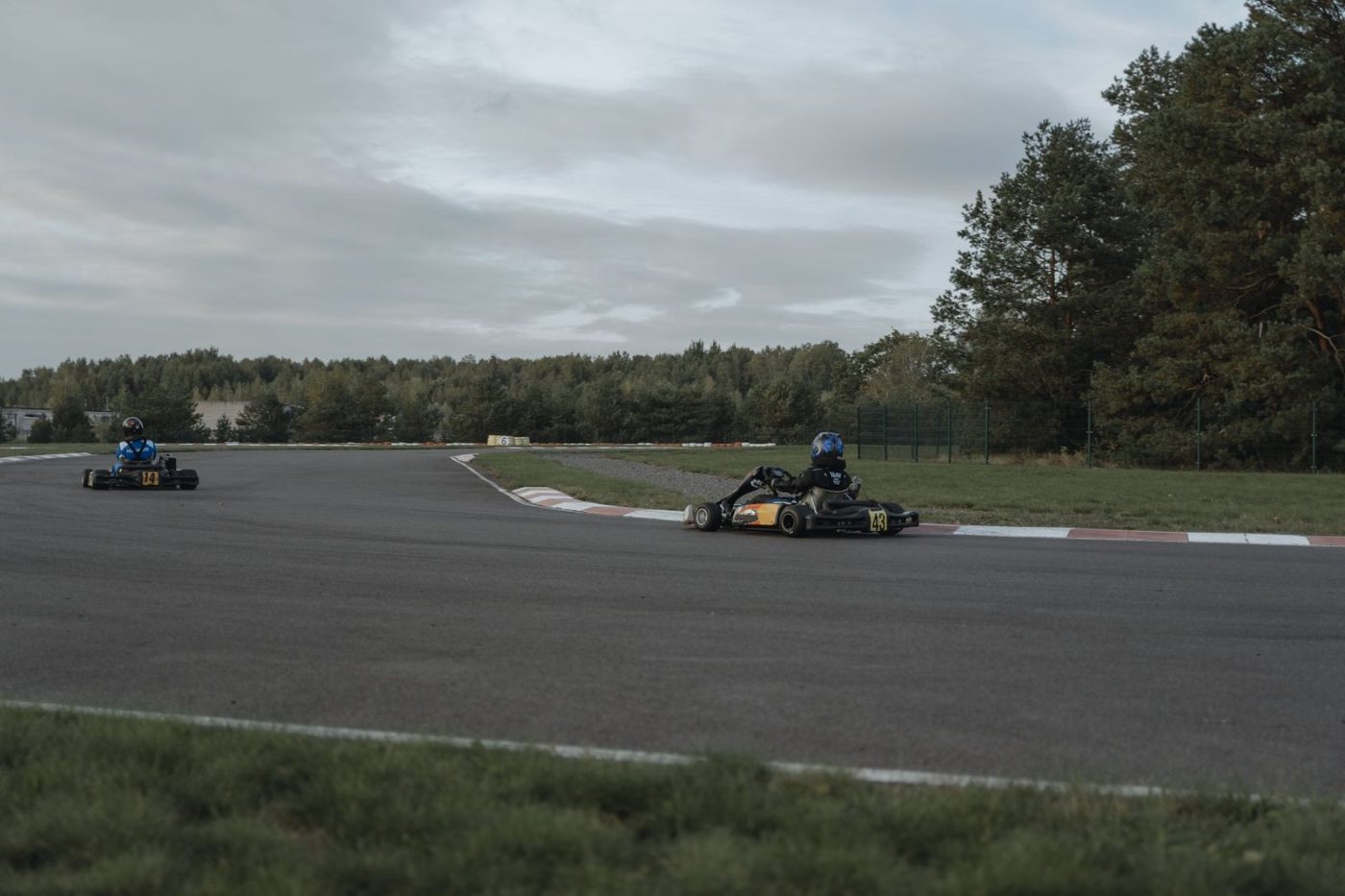 Two Go Karts Race on an Outdoor jigsaw puzzle