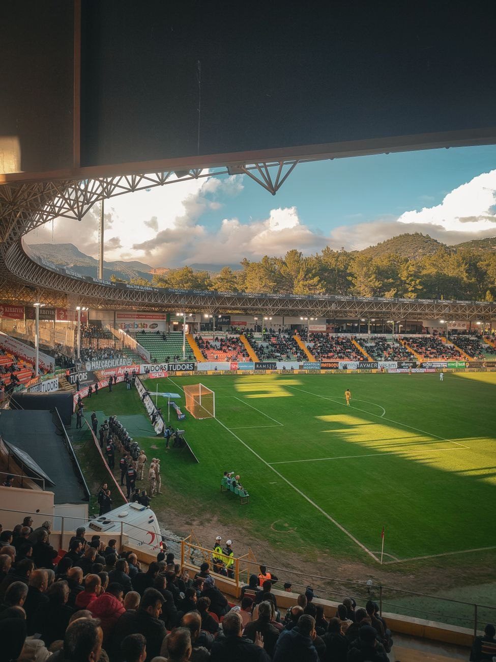A Bustling Soccer Stadium at Sunset with — Free Online Jigsaw Puzzle | Jigsaw Planet