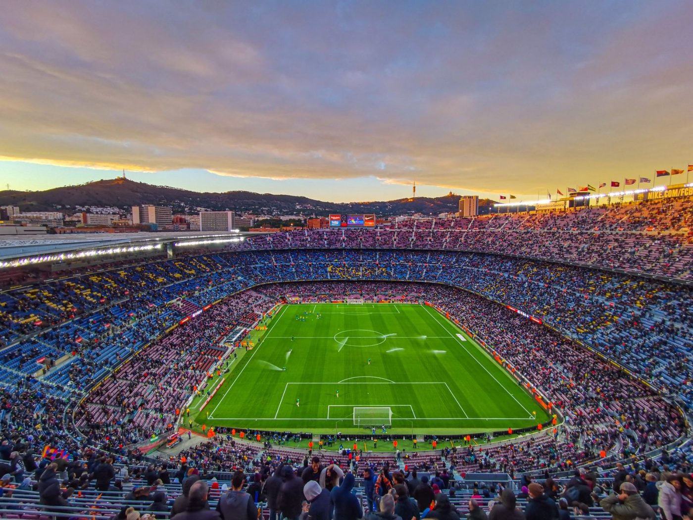 Aerial View of Camp Nou Stadium Filled jigsaw puzzle