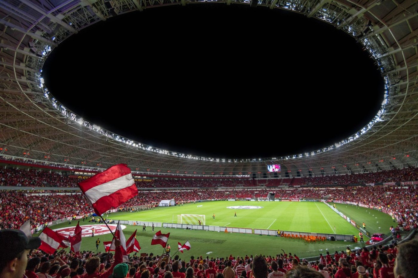 Exciting Soccer Match with Enthusiastic Fans in jigsaw puzzle