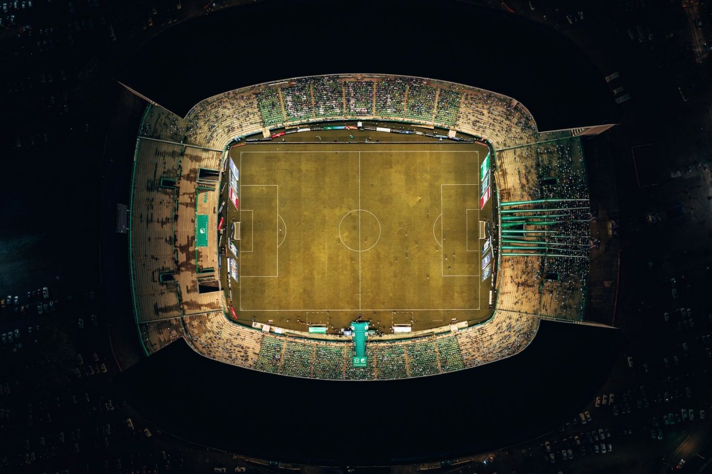 Overhead View of a Well Lit Soccer jigsaw puzzle