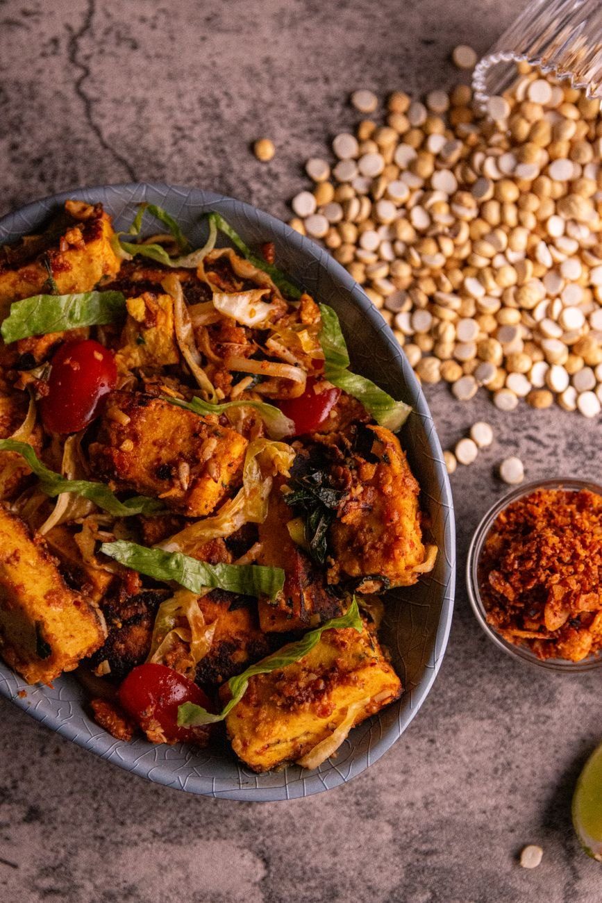 A Delicious Tofu Stir Fry with Cherry — Free Online Jigsaw Puzzle | Jigsaw Planet