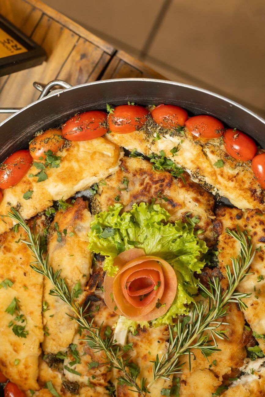 Close up of a Brazilian Dish with jigsaw puzzle