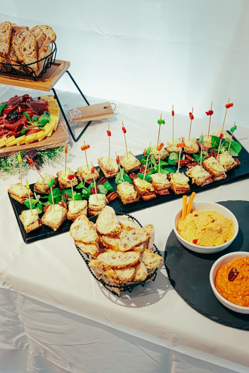 Delicious Assortment of Sandwiches and Dips on jigsaw puzzle