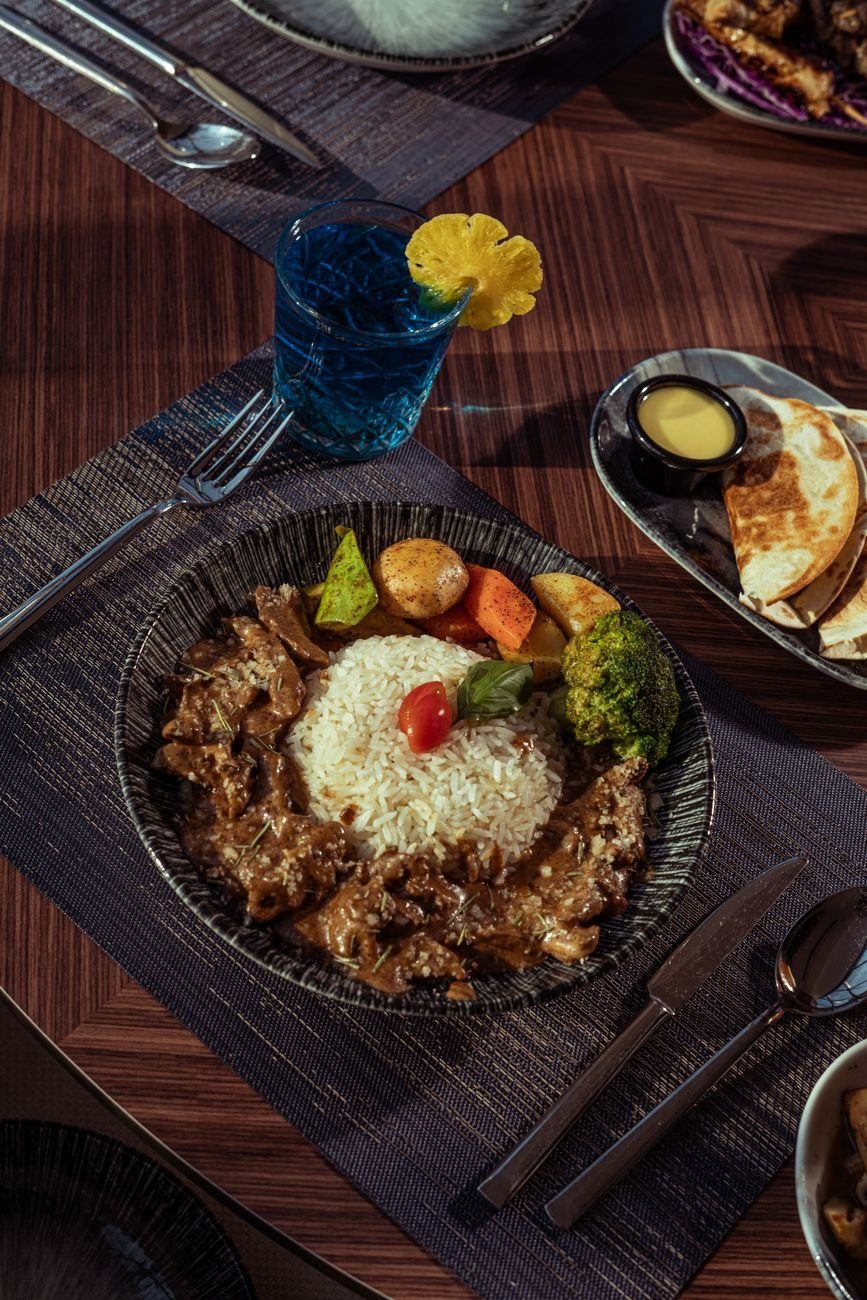 Delicious Middle Eastern Dish Featuring Rice Vegetables jigsaw puzzle