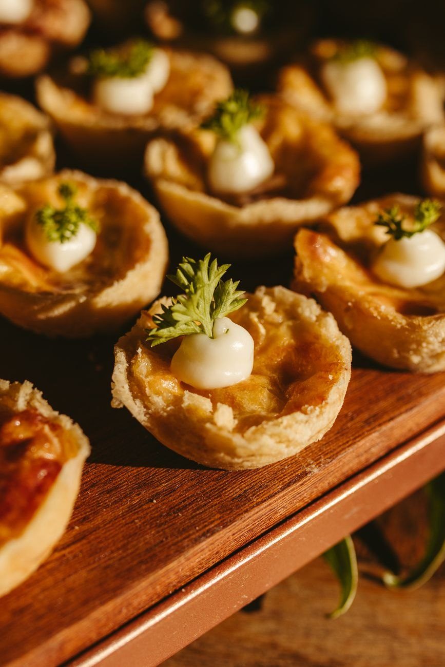 Delicious Savory Tartlets Garnished with Fresh Herbs jigsaw puzzle