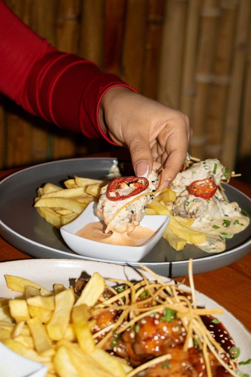 Hand Picking a Tasty Chicken Piece with jigsaw puzzle