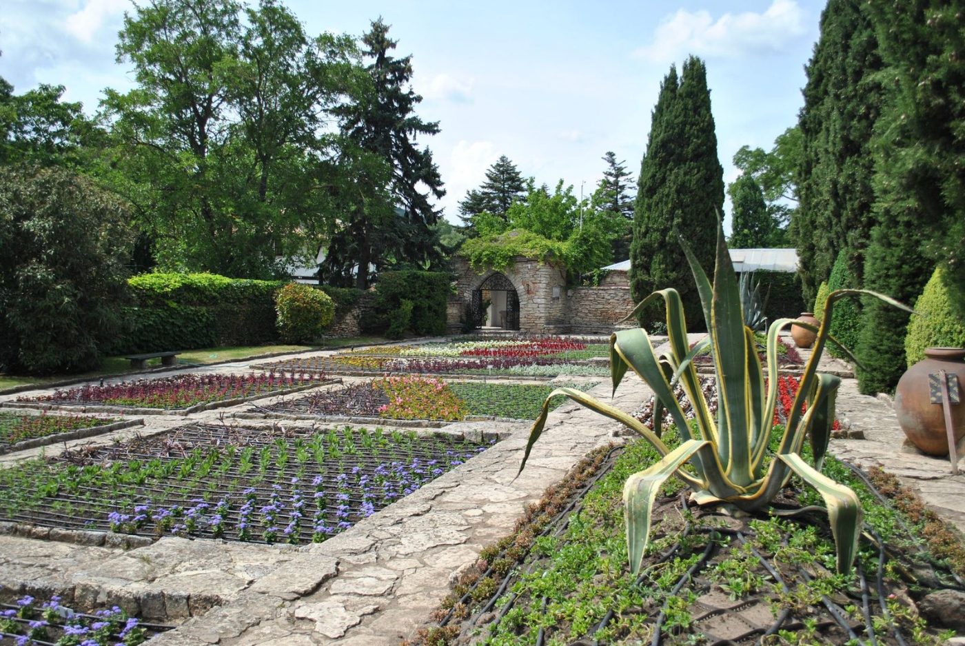 Beautiful Stone Lined Botanical Garden with Various jigsaw puzzle