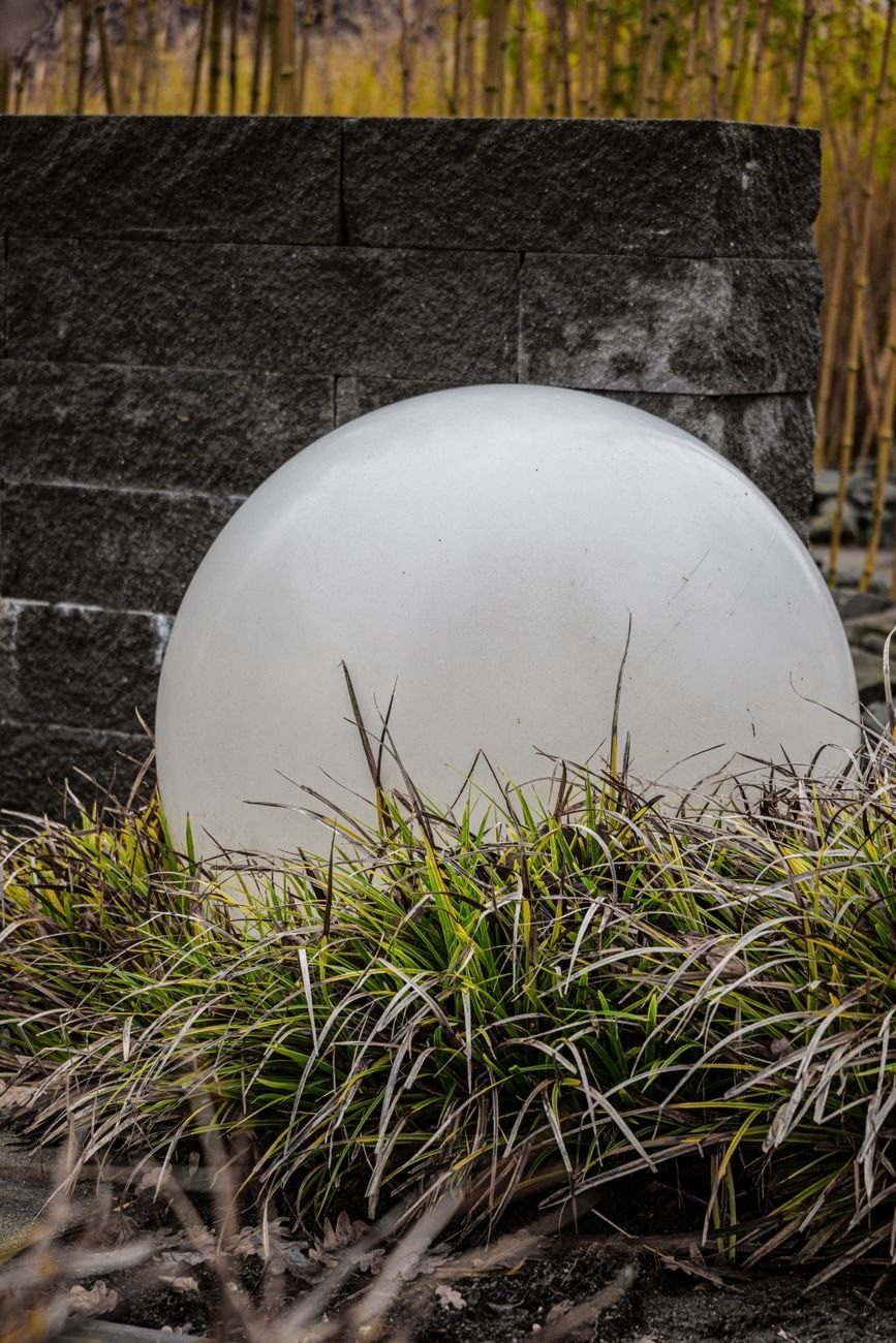 Contemporary Outdoor Decoration with a Large White jigsaw puzzle