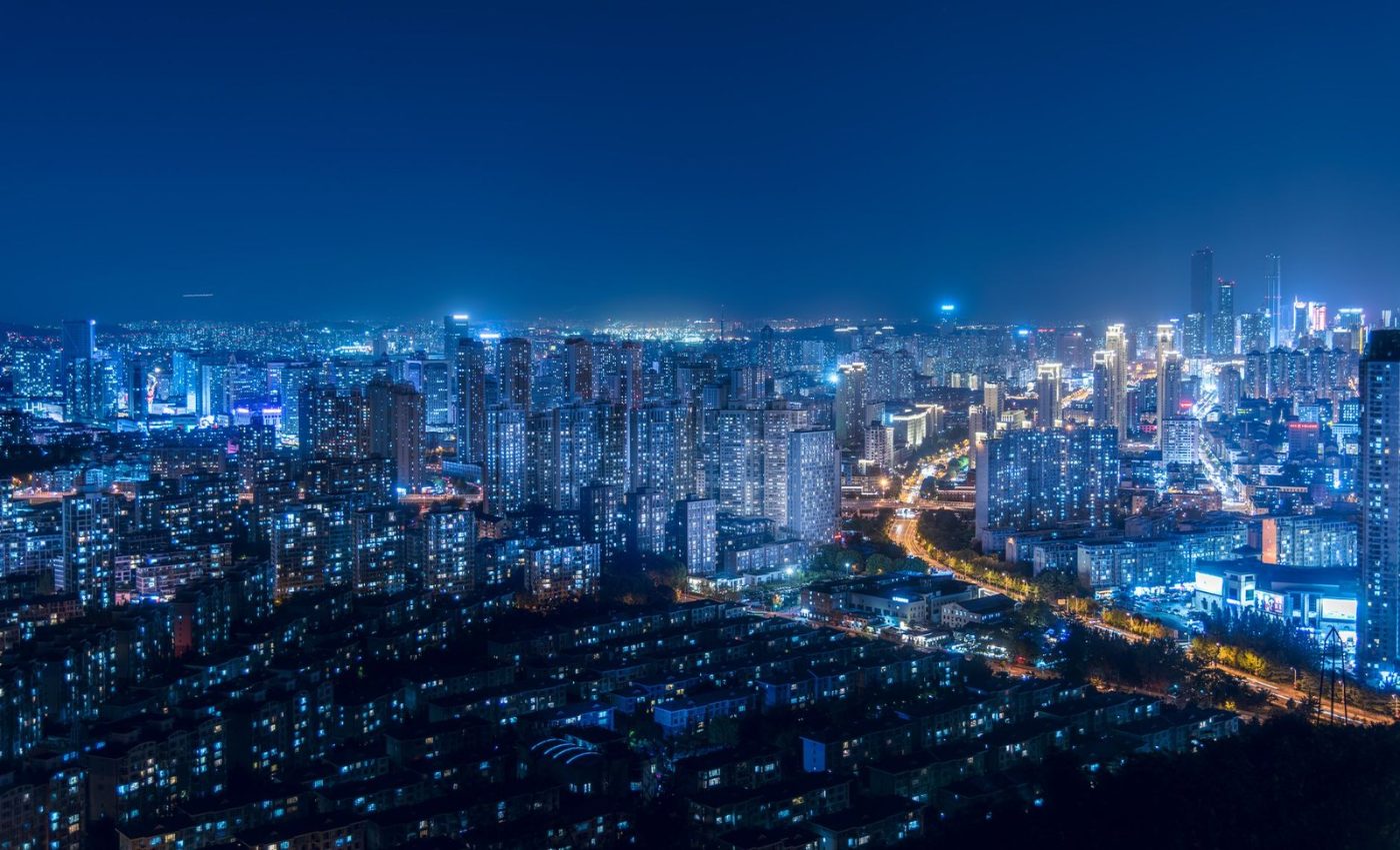 A Breathtaking Cityscape with Illuminated Skyscrapers and jigsaw puzzle