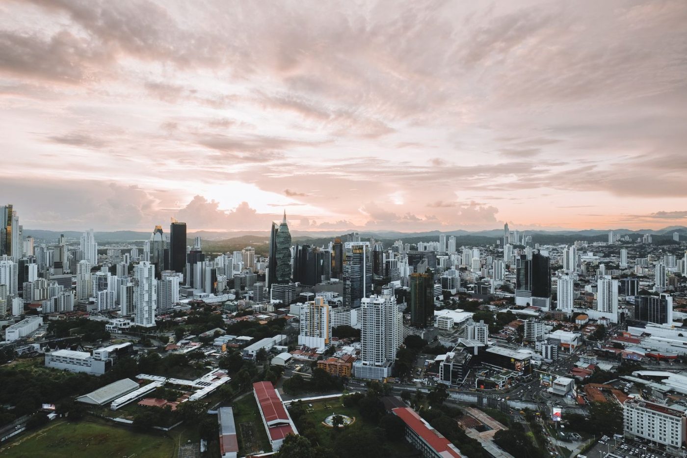 Dramatic Aerial View of Panama City Skyline jigsaw puzzle