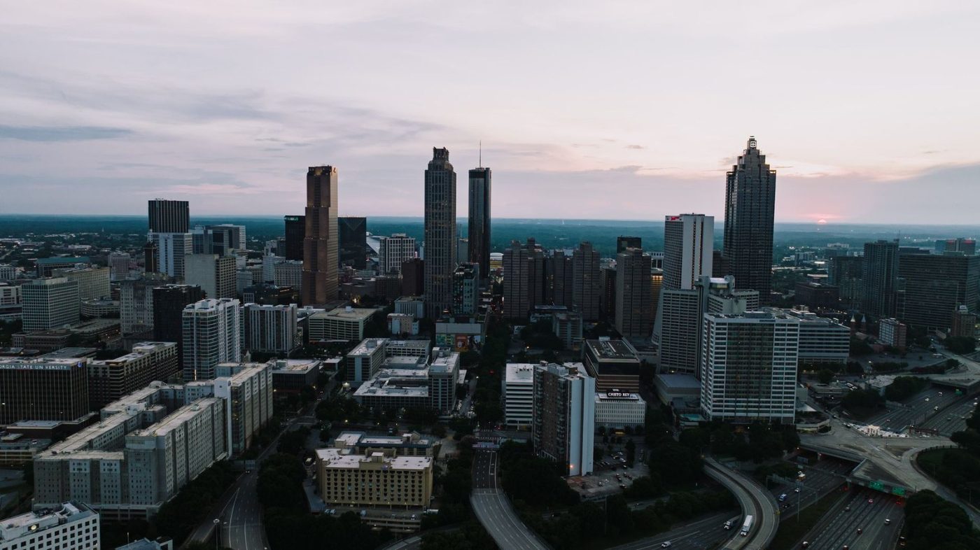 Stunning Aerial View of Atlanta Georgia Skyline jigsaw puzzle