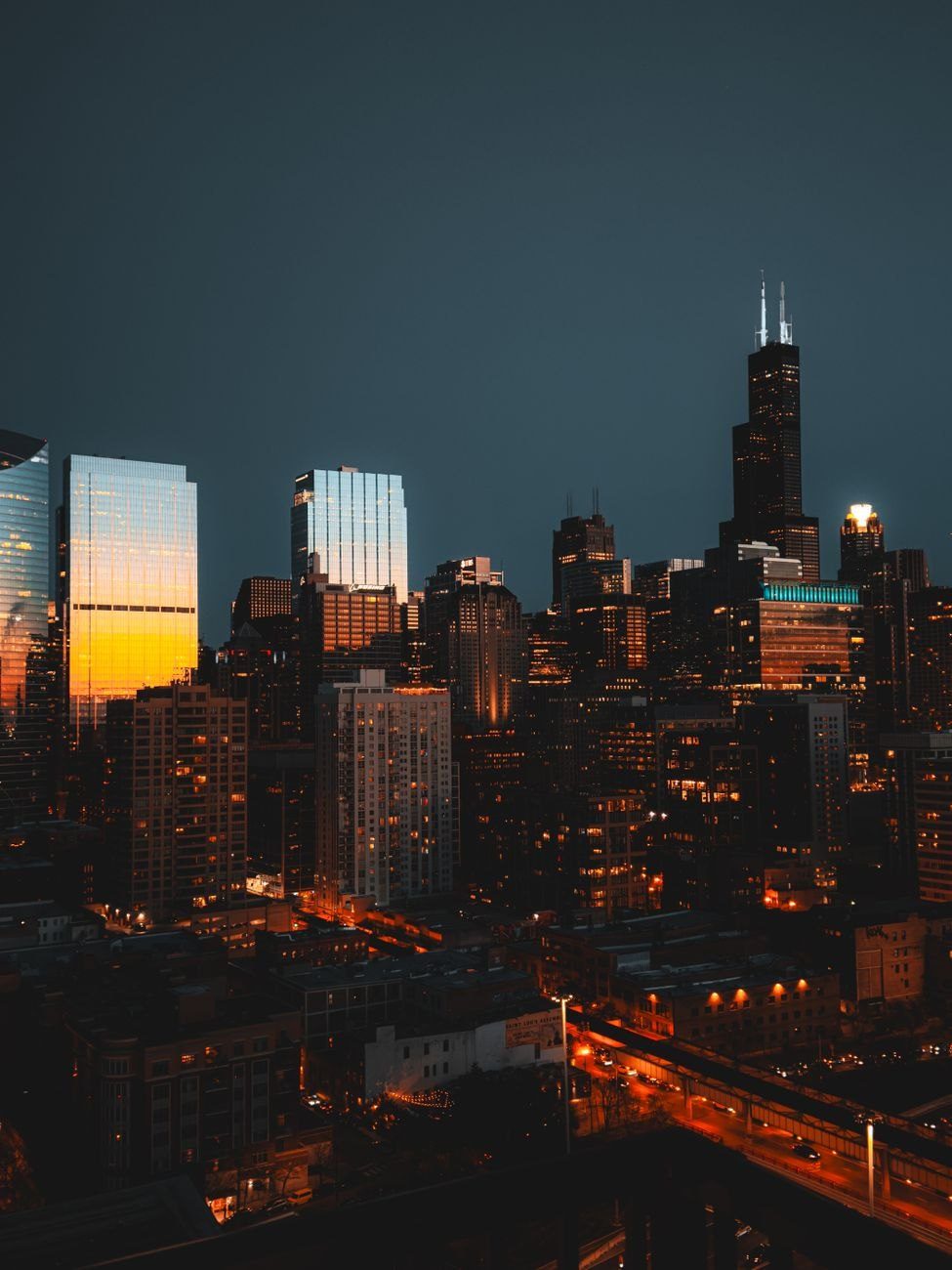 Stunning View of Chicago S Illuminated Skyline jigsaw puzzle