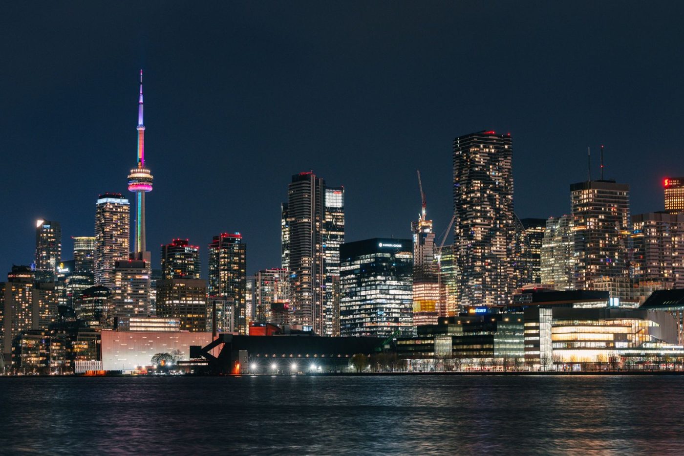 Vibrant Night View of Toronto Skyline Featuring jigsaw puzzle