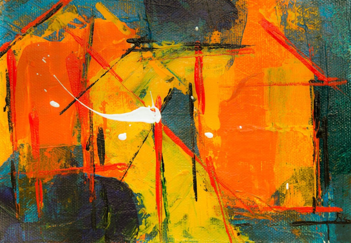 Colorful Abstract Expressionist Painting with Bold Strokes jigsaw puzzle