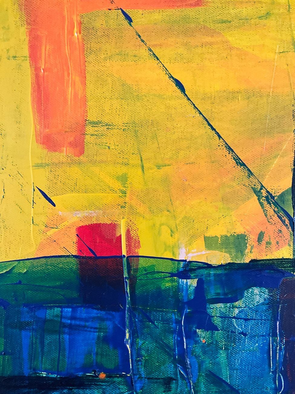 Colorful Abstract Oil Painting Featuring Bold Geometric jigsaw puzzle