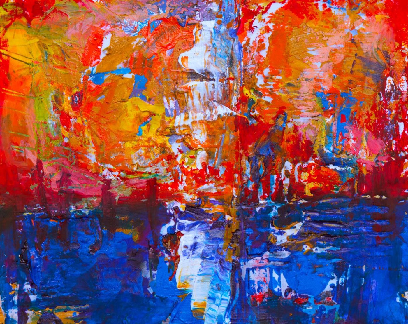 Colorful Abstract Painting with Vivid Acrylic Strokes jigsaw puzzle