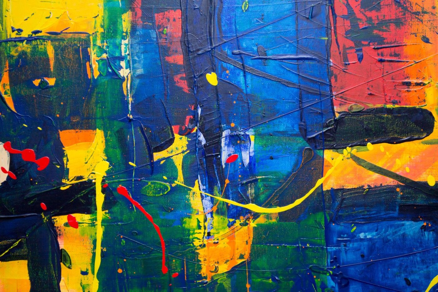 Dynamic Abstract Painting Showcasing Vibrant Colors and jigsaw puzzle