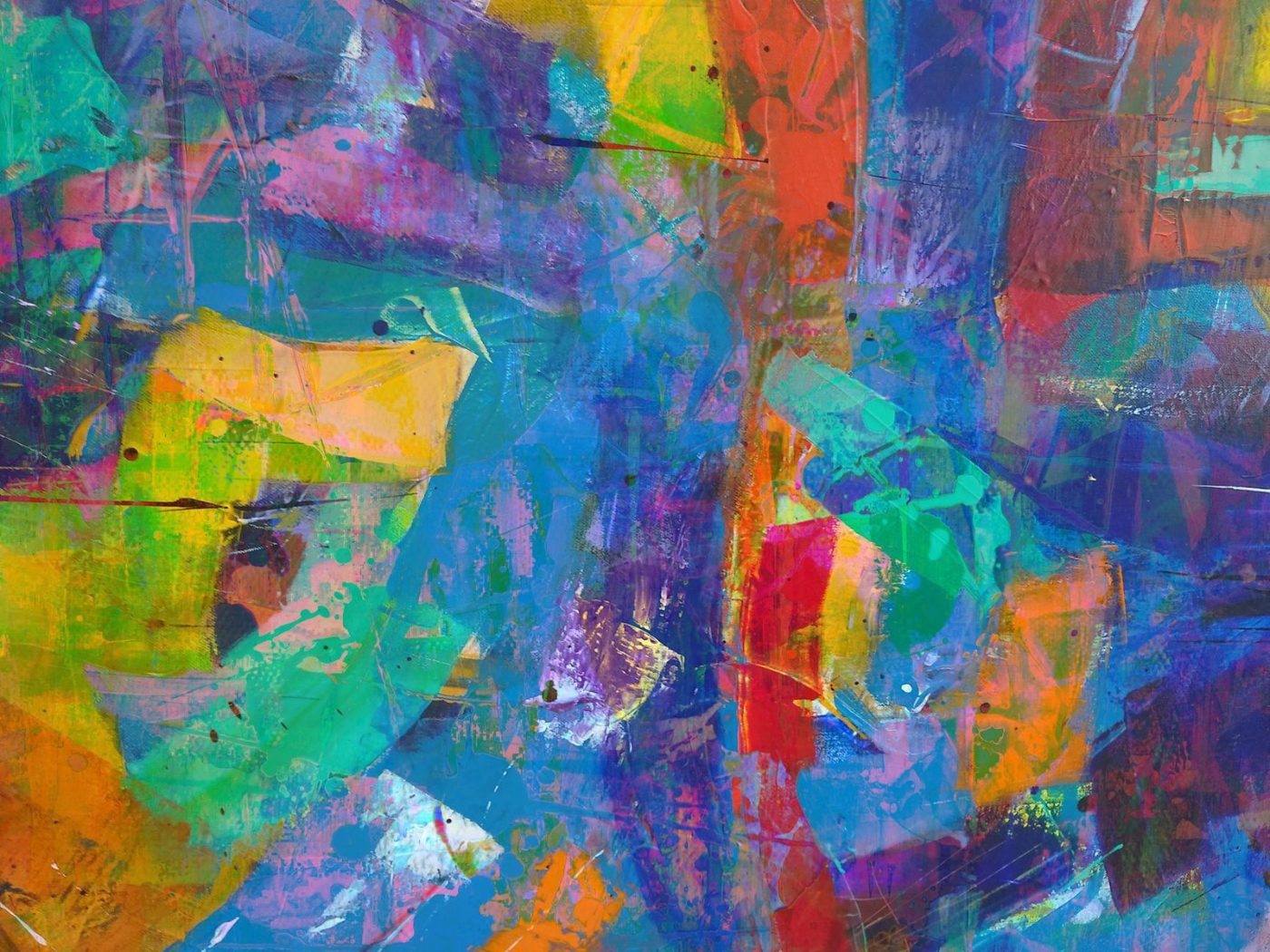 Dynamic Colorful Abstract Painting with Bold Brushstrokes jigsaw puzzle