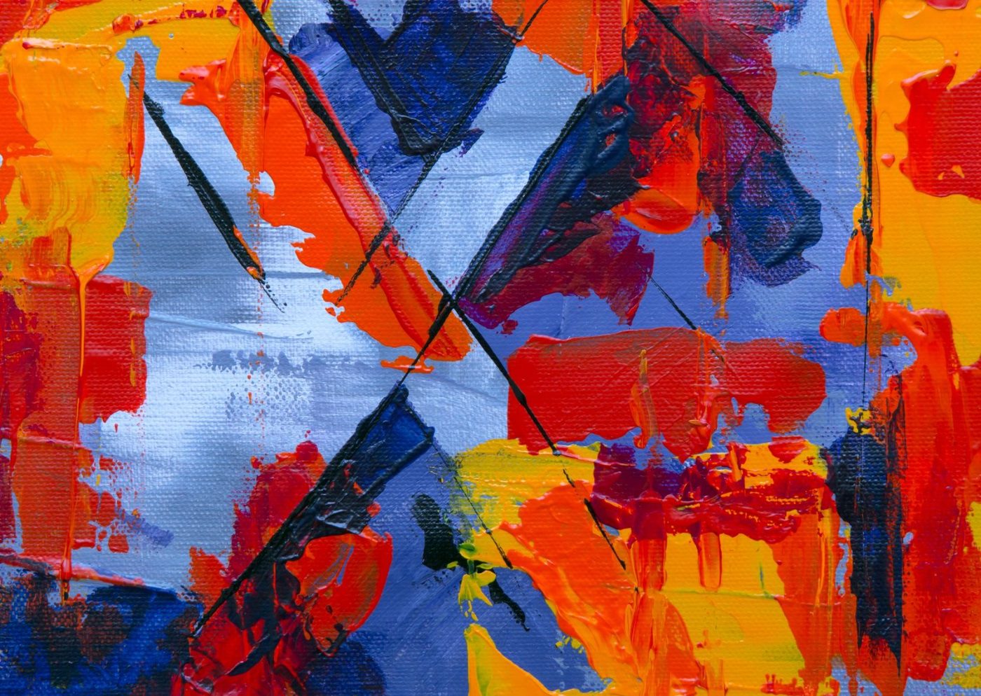 Expressive Abstract Painting with Vibrant Colors and jigsaw puzzle