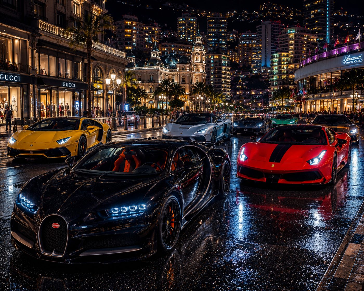 Supercars Under City Lights jigsaw puzzle