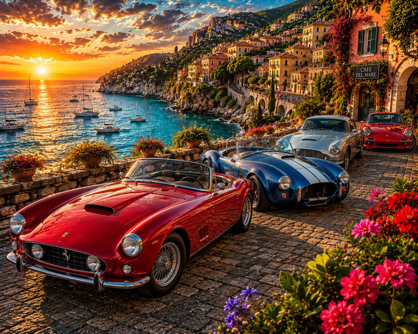 Classic Sports Cars by the Coast — Free Online Jigsaw Puzzle | Jigsaw Planet