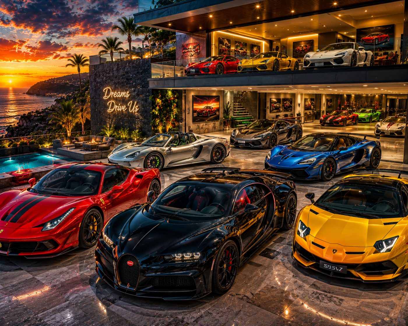 Dream Garage of Exotic Cars jigsaw puzzle
